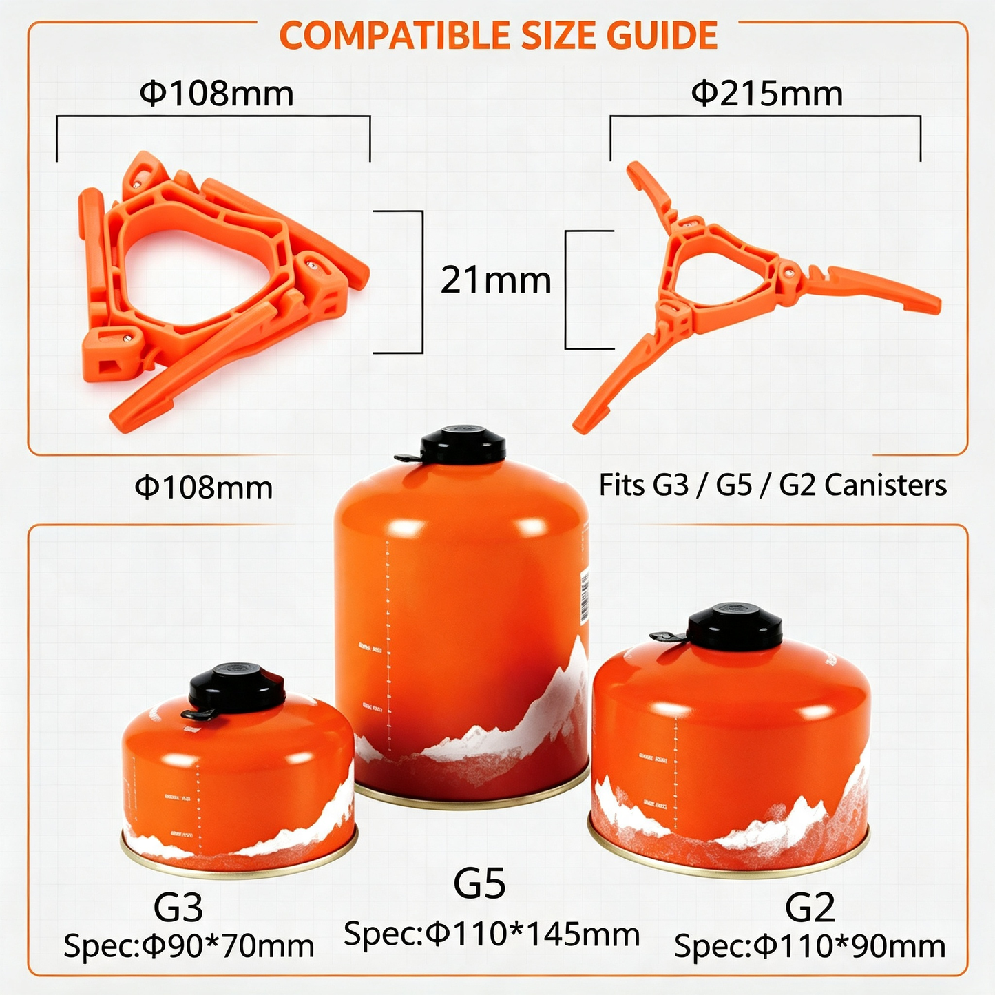 Outdoor Gas Canister Stabilizer Stand