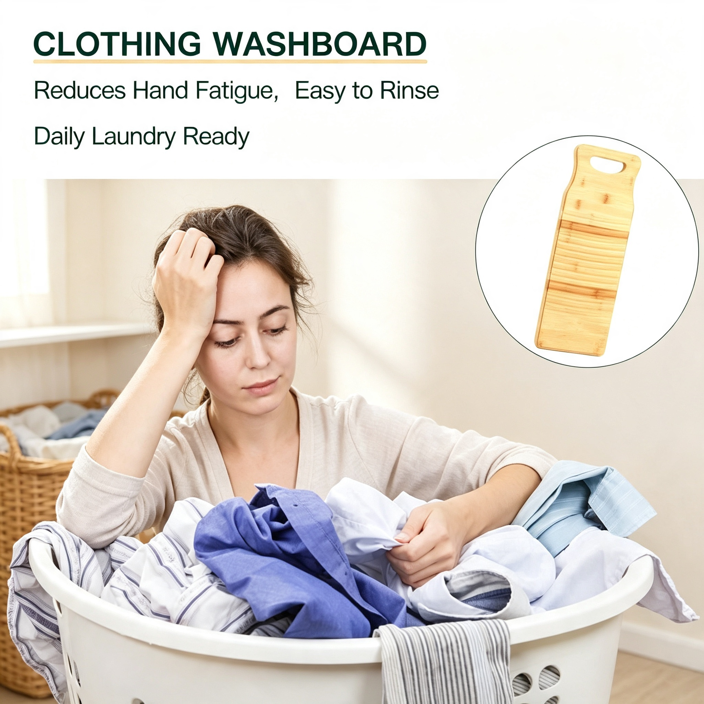 Bamboo Washboard for Hand Washing