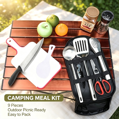 9-Piece Camping Cookware Set with Carry Bag