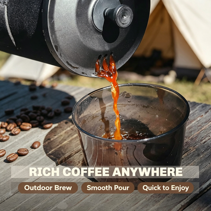 Outdoor Camp Coffee Maker with Press Filter