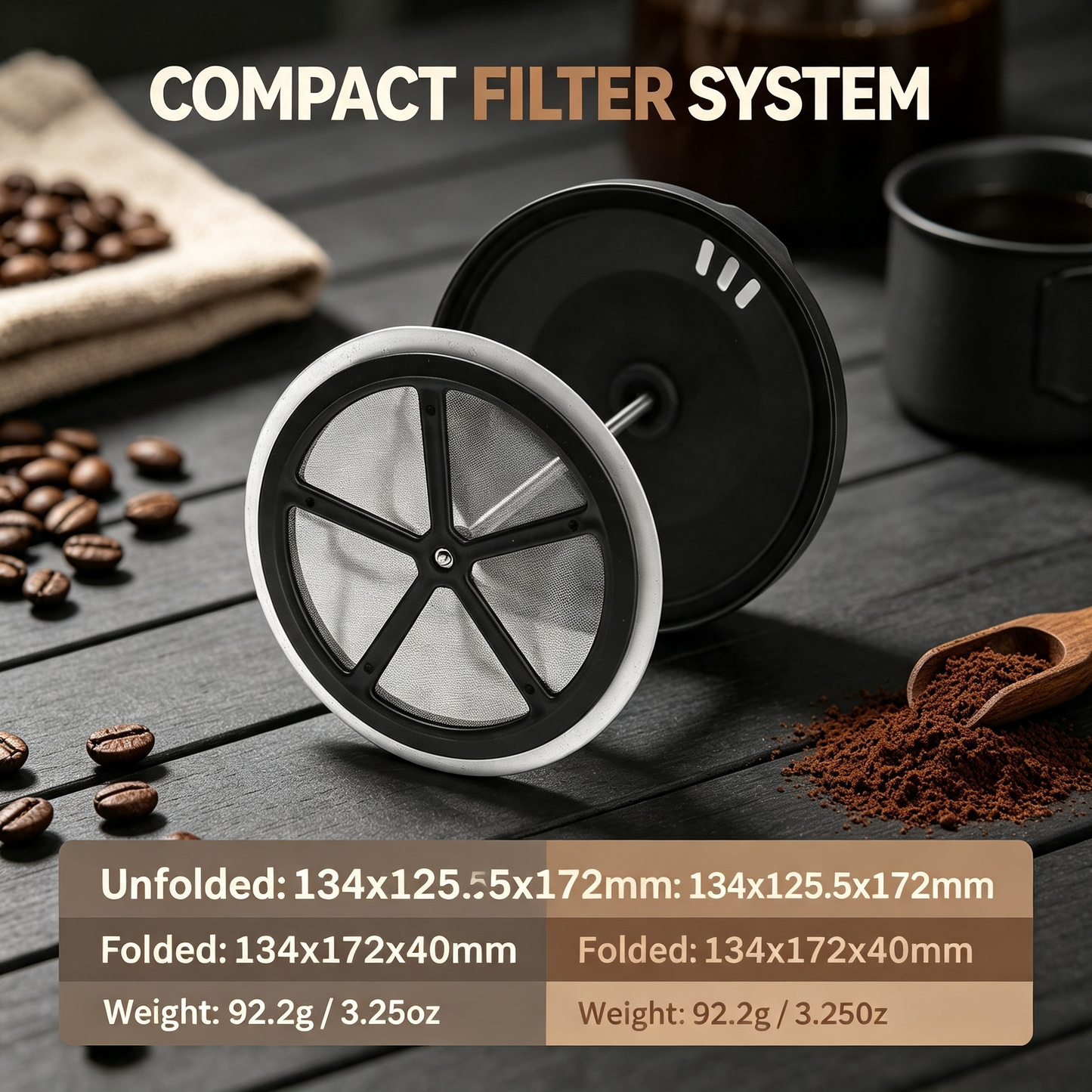 Outdoor Camp Coffee Maker with Press Filter